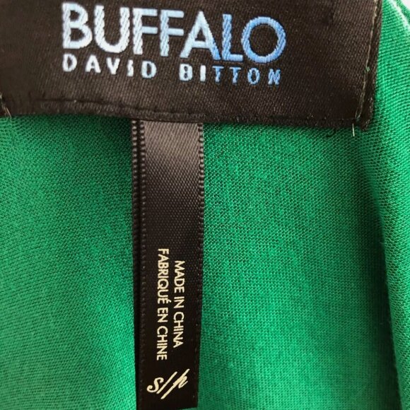 VTG David Bitton Green Halter Summer Dress Ruffles Y2K Sz SP-Retro-Ruffeled-Boho - Picture 9 of 10